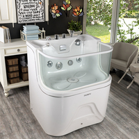 Baignoire autoportante en acrylique rentable pour animaux de compagnie pour le toilettage d'animaux de compagnie Baignoire de massage durable pour petits animaux