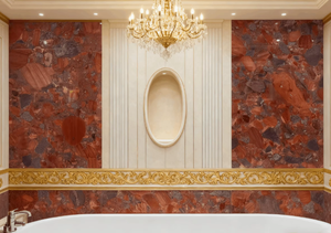 رخام البرازيل الفاخر ذو العروق الحمراء (المدينة المحرمة) مخصص للجدران والأرضيات وأسطح العمل والمناظر الطبيعية - Product Image 5