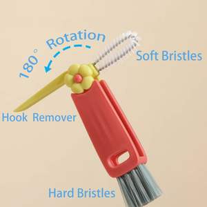 Brosse de nettoyage 3-en-1 pour couvercles de tasses et fentes, pour Stanley Cup 2025 – Nouveau kit multifonctionnel de brosses de nettoyage pour pailles et couvercles de tasses - Product Image 5