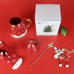 Cá Nhân Cây giáng sinh Shape <span class=keywords><strong>Mug</strong></span> gốm với Tuần Lộc thiết kế <span class=keywords><strong>Stirrer</strong></span> - Product Image 6