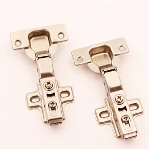 Оптовая продажа: Петля для кухонных шкафов с доводчиком, двусторонняя, 3D-регулировка, скрытая, гидравлическая, с буфером малого угла, никелированная - Product Image 2