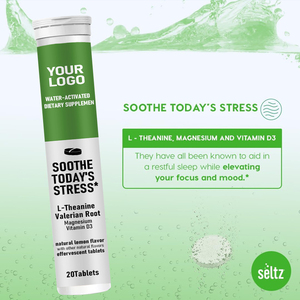 Comprimés effervescents OEM L-Théanine et Racine de Valériane pour adultes : Apaise le stress, améliore la qualité du sommeil, combat la fatigue - Product Image 6