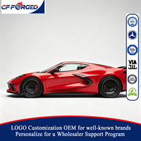 Prix d'usine MV FORGED DM1292 Jantes forgées en carbone noir à deux pièces, 20 pouces à l'avant, 21 pouces à l'arrière, 5x120 pour Chevrolet Corvette Z06 C8