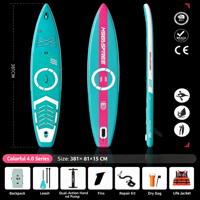 Planche de Stand Up Paddle Gonflable Personnalisée pour Tourisme 335x86x15cm, Kit Complet Offshore en PVC Ultra Stable avec Gilet de Sauvetage, Pompe, Pagaie et Sac à Dos