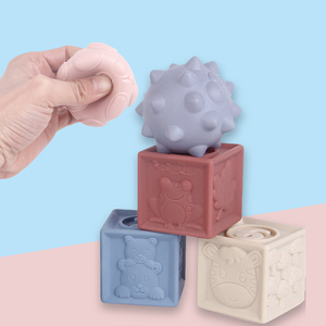 Jouets Montessori en silicone pour bébé, ensemble <span class=keywords><strong>de</strong></span> blocs à empiler animaux souples, 6-12 <span class=keywords><strong>mois</strong></span>, autres jouets <span class=keywords><strong>de</strong></span> <span class=keywords><strong>bain</strong></span> pour bébé - Product Image 2