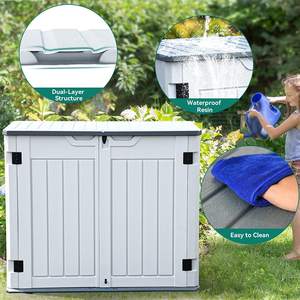 Boîte <span class=keywords><strong>de</strong></span> rangement extérieure <span class=keywords><strong>Armoire</strong></span> <span class=keywords><strong>de</strong></span> hangar étanche 27 Cuft pour outils <span class=keywords><strong>de</strong></span> <span class=keywords><strong>jardin</strong></span> <span class=keywords><strong>Tondeuse</strong></span> à vélo enfant - Product Image 2