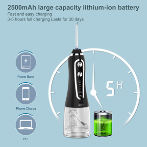 H2ofloss 300ML portátil dentista agua recomendada hilo <span class=keywords><strong>dental</strong></span> 2500mAh <span class=keywords><strong>irrigador</strong></span> de cuidado bucal con cepillo de dispositivo de limpieza - Product Image 5