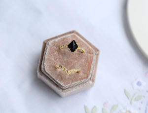 Nouveau 925 Sterling Silver Rings Synthetic Blue Sandstone Ring 925 Silver Rings Superior Quality Jewelry Plating 18K Gold - Product Image 5