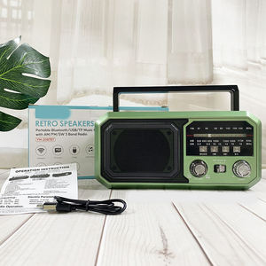 Retro Portable Solar Hand-Crank Emergency Radio, AM/FM/SW 3-Band Receiver with SOS & Power Bank for Outdoor - Product Image 6