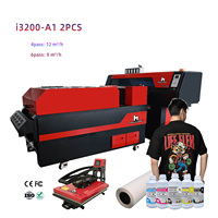Mesin Otomatis Baru untuk Printer DTF EVO-A600 2 Kepala Cetak Set Pengering Penggoyang Bubuk Tinta Pigmen untuk Transfer Panas Pakaian