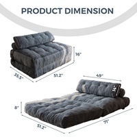 Nouveau Canapé-Lit en Velours Côtelé à Compression Tendance en Boîte, Meilleure Vente, Top 10 Idées Produits 2025, Nouvelles Arrivées, Canapé-Lit King Size et Double