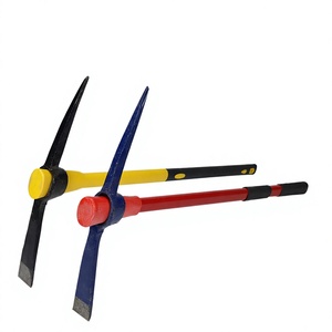 Pioche multifonctionnelle à tête cruciforme en acier au manganèse - N° 7 pioches noires pour le défrichement des terres agricoles et la récolte du bambou - Product Image 1
