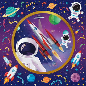 Piata Espacio Party Love 43x43cm 12 pièces par sac Décorations de fête sur le thème de l'espace - Product Image 3