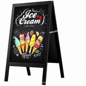 Solid Wood a Frame Chalkboard Sign,Double Sided Magnetic Whiteboard <b>Easel</b> With Stand for Storefront Menu Display Kids Art - Product Image 3