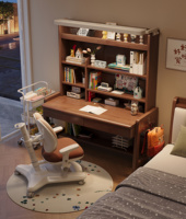 Table d'étude carrée en bois massif durable pour enfants, design moderne multifonctionnel ergonomique pour la protection des yeux, idéale pour l'apprentissage à domicile