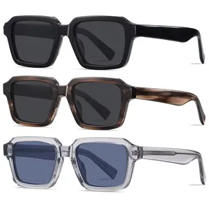 Модные солнцезащитные очки 2024 Lunette De Soleil с квадратной толстой рамкой, с гравировкой на заказ
