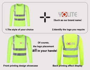 Camiseta de Seguridad Reflectante de Alta Visibilidad con Impresión Personalizada OEM, Camiseta Polo, Uniformes de Trabajo Industriales para Construcción de Carreteras - Product Image 4