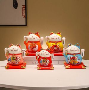 <span class=keywords><strong>Maneki</strong></span> <span class=keywords><strong>Neko</strong></span> en céramique de 11 cm, chat porte-bonheur agitant la main, solaire, pour décoration de <span class=keywords><strong>voiture</strong></span>, 4 pouces - Product Image 1