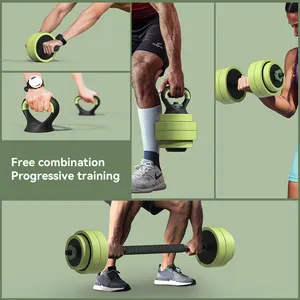 ODM/OEM özelleştirilmiş dambıl + halter + su ısıtıcısı çan + Push-up fitness ekipmanları ev kullanılan antreman ekipmanları