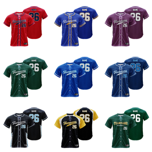 Pure Custom Solid Baseball Jersey 100% polyester gepersonaliseerd honkbalshirt Teamlogo Naamnummer Softbalshirt voor heren - Product Image 2
