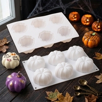 Moule à gâteau en silicone SILIKOLOVE Factory, 6 cavités, forme citrouille d'Halloween, LFGB Platinum, sans BPA, 100% silicone alimentaire, pour mousse et pâtisserie