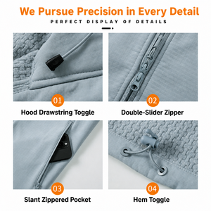 Custom Unisex Hooded Fleece-Lined Softshell Hiking <strong>Jacket</strong>, Private Label <strong>Waterproof</strong> Windproof Breathable Shell, Turnkey OEM - Product Image 2