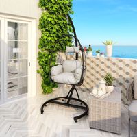 Muebles modernos para exteriores, patio, sillas de jardín, mecedora, huevo, silla colgante, sofá de ratán, para uso en Patio, Material de hierro