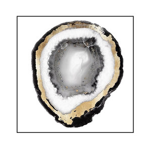 Art mural abstrait nordique en porcelaine cristal Décoration intérieure Peinture acrylique UV avec cadre en métal doré Style déco Design suspendu - Product Image 3