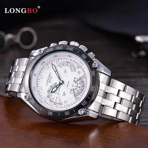 LONGBO 80102 luxury quartz stainless steel custom watches business wholesale men oem wrist watches
