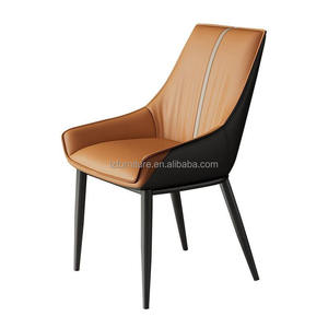 Sillas de Comedor Modernas y Lujosas Tapizadas en Cuero Vegano Ecológico, con Detalles Elegantes y Patas de Metal Resistentes - Product Image 1