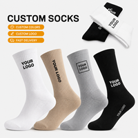 Chaussettes de sport standard personnalisables (motif et couleur) pour le printemps, la course, le basketball, les activités de plein air, avec logo sur le dessous pour jeunes