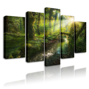 Affiches Paysagères <span class=keywords><strong>Coucher</strong></span> <span class=keywords><strong>de</strong></span> <span class=keywords><strong>Soleil</strong></span> pour Chambre d'Enfant, Impressions Florales sur Toile, Lot <span class=keywords><strong>de</strong></span> 5 Pièces, Décoration Murale Artistique - Product Image 6