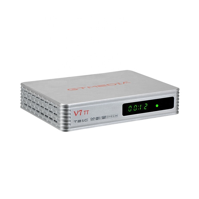 GTMEDIA Digital Satellite Receiver V7TT DVB-T/T2/DVB-C/J.83B H.265 HEVC Decoder Full 1080P FTA CE Certified Complete Package