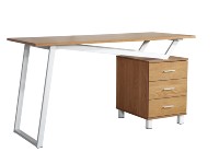 Table d'ordinateur de forme carrée exécutive de gestion supérieure poste de travail en bois de haute qualité bureau d'espace élégant
