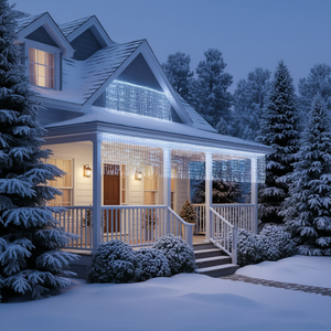 400 <b>LED</b> Cold White 393.7 In Decorative <b>Icicle</b> <b>Lights</b> With 8 Functions For Holiday Lighting - Product Image 2