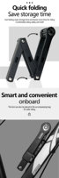 Antivol pliable résistant aux intempéries de 120 cm avec combinaison numérique réinitialisable pour vélos de montagne et de ville