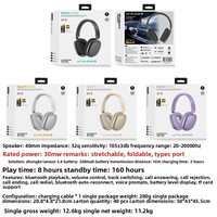 Casque supra-auriculaire 5.3 à basses profondes pour la vente en gros transfrontalière, étanche IPX-5, contrôle tactile, compatible avec P9 Pro Max