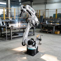 Robot de soudage industriel à 6 axes, bras de soudeuse automatique MIG MAG pour la fabrication de métaux en acier au carbone et en acier inoxydable, CE, directement de l'usine