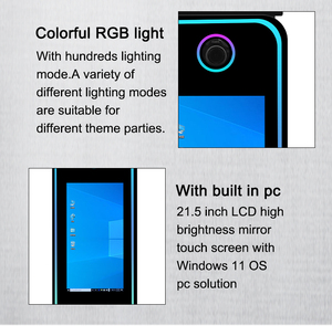 Miroir portable pliable 40 pouces, nouvelle génération, avec écran tactile intelligent, fonction selfie, caméra et imprimante. - Product Image 5
