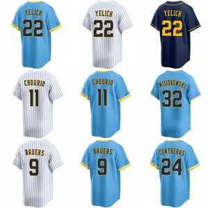 Abbigliamento uomo # Maglia da baseball cucita 22 Christian Yelich Jackson Chourio <span class=keywords><strong>Jake</strong></span> Bauers Jacob Misiorowski Brice Turang William Contreras - Product Image 1
