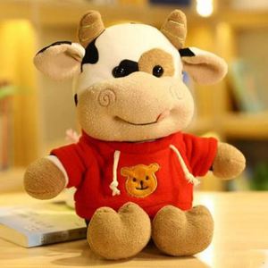 Cadeaux pour étudiants 2025 : Nouvelle peluche mignonne Vache <span class=keywords><strong>Hobbit</strong></span> tachetée, Poupée cadeau du zodiaque pour étudiants et étudiantes - Product Image 6