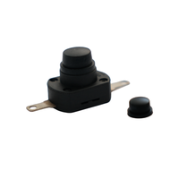 Capuchon étanche en silicone pour interrupteur à bouton-poussoir à verrouillage à montage sur panneau 10mm sur interrupteur d'alimentation de lampe de poche 2 bornes