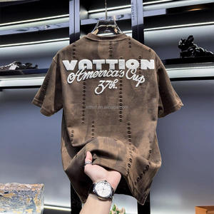 Bán Buôn Nhà Máy Thiết Kế Biểu Tượng Tùy Chỉnh Người Đàn Ông Của Nhà Sản Xuất Quần Áo 320G Lỏng Thoáng Khí Ngắn Tay Người Đàn Ông Của T-Shirt - Product Image 2