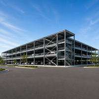 Structure de stationnement multi-niveaux en acier industriel KBP Kin Bright, axée sur la sécurité, pour hôtels et complexes d'appartements, avec garantie d'un an