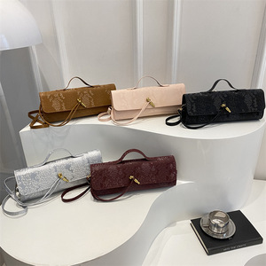 SH0313 Borsa a Mano da Donna Elegante e Portatile per Feste Serali <span class=keywords><strong>con</strong></span> Tracolla Rimovibile e Chiusura a Lucchetto - Product Image 6