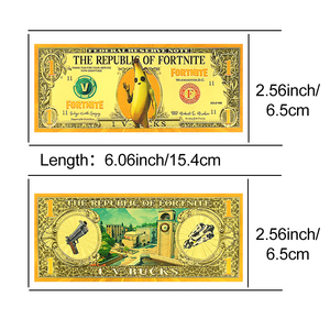 Lot de 5 billets de banque en feuille d'or style anime de jeu de combat avec certificat, billets de collection de dessins animés pour cadeaux - Product Image 6