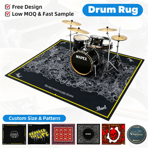 Alfombras para Batería Personalizadas al por Mayor con Servicio de Diseño de Marca, Alfombra Antideslizante para Batería de Fábrica para Pedidos de Tiendas de Música e <span class=keywords><strong>Instrumentos</strong></span> - Product Image 1