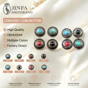 للبيع بالجملة كونتشوس فيروزي معدني غربي بتصميم عتيق للجلد - Product Image 1