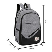 3Pcs Notebook Storage Computer Business Bag Oxford Sacs à dos pour ordinateur portable pour hommes
