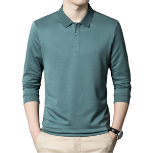 Camisas de Cuello para Hombre, de Alta Calidad, Diseño Personalizado, Tejido Sólido Antiarrugas, Estampadas, de Algodón y Elastano, Casuales, de Manga Larga - Product Image 1